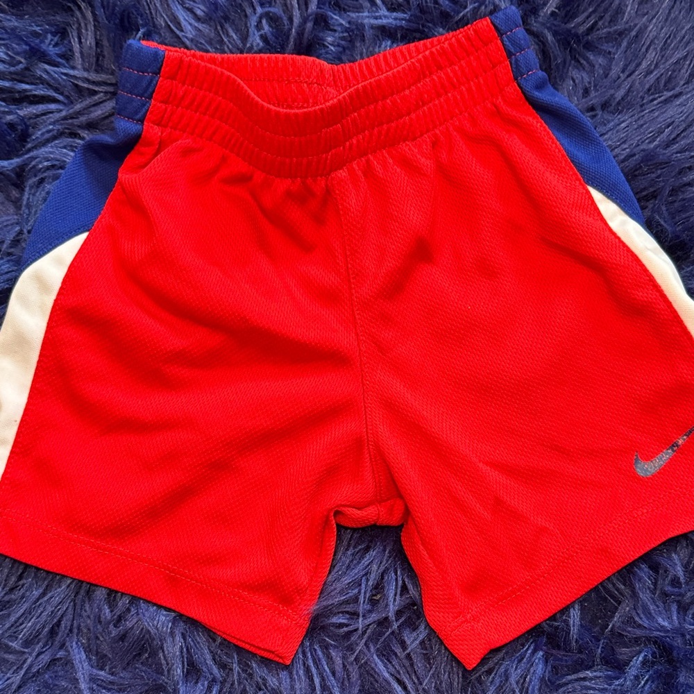 Nike Kids Red and Blue Athletic Shorts
